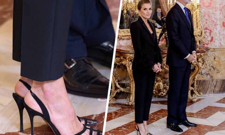 Фото - Королева Испании Летиция пришла на официальный прием в брюках разной длины